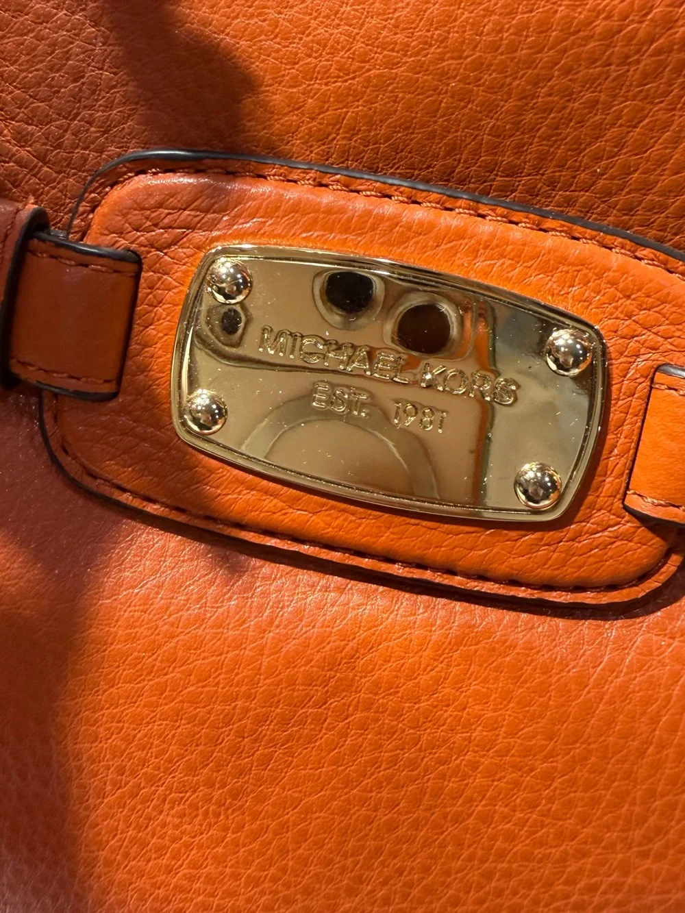 Michael Kors Orange Leather Satchel